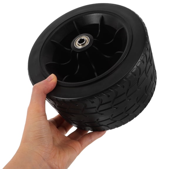 WRISTBIQUE Universal Replacement Wheelbarrow Tire with Dual Bearings, Puncture Resistant Black Tire for Heavy Duty Use