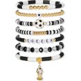 thumbnail image 1 of YanonmyfdWorld Soccer Game-day Cup Bracelet Stack Set 7pcs Softball/Baseball/Basketball/Soccer/Volleyball/Tennis/Football Stretch Sports Fans Jewelry Sports Beaded Bracelets with Charms,A-Soccer2, 1 of 19