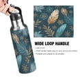 thumbnail image 4 of 600ML Transparent Sports Water Bottle with Handle & Straw Portable Water Bottle for Outdoor Camping Gym Snowflake and Feather Pattern, 4 of 7