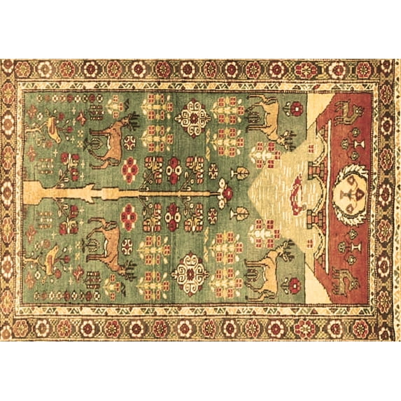 Ahgly Company Indoor Rectangle Persian Brown Traditional Area Rugs, 8' x 10'