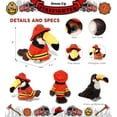 thumbnail image 3 of DolliBu Toucan Bird Firefighter Stuffed Animal - Toucan Fireman Toy with Red Fireman Costume Outfit and Fireman Hat, Cute Wild Life Stuffed Animal Fire Fighter Doll Plush Toy for Kids - 9.5 Inch, 3 of 7