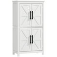 thumbnail image 1 of HOMCOM Armoire de Rangement de Salle de Bain Style Ferme, Armoire de Salle de Bain au Sol avec Portes de Grange et Tablette Ajustable, Blanc, 1 of 7