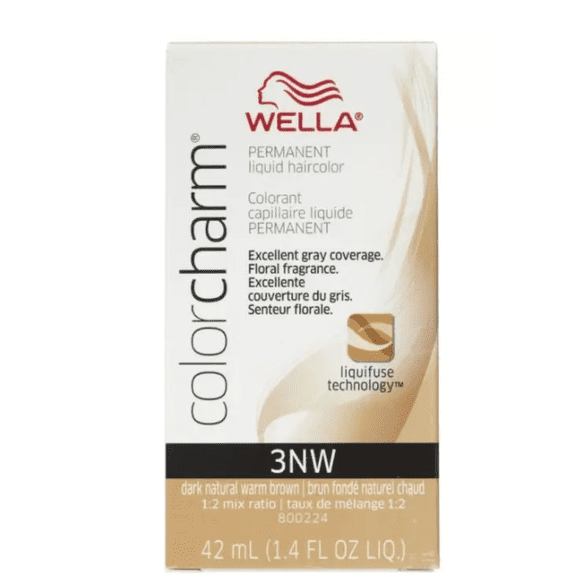 WELLA COLOR CHARM PERMANENT LIQUID HAIR COLOR - 3NW DARK NATURAL WARM BROWN