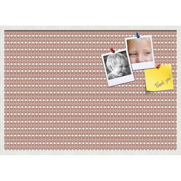 PinPix ArtToFrames 38x26 Custom Cork Bulletin Board    Poster Board Has a Fabric Style Canvas Finish, Framed in Satin White Frame (PinPix-235)