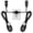 Black, variant on HITRENDS 12ft Twin Extension Cord with 3 Outlets Per Side, White