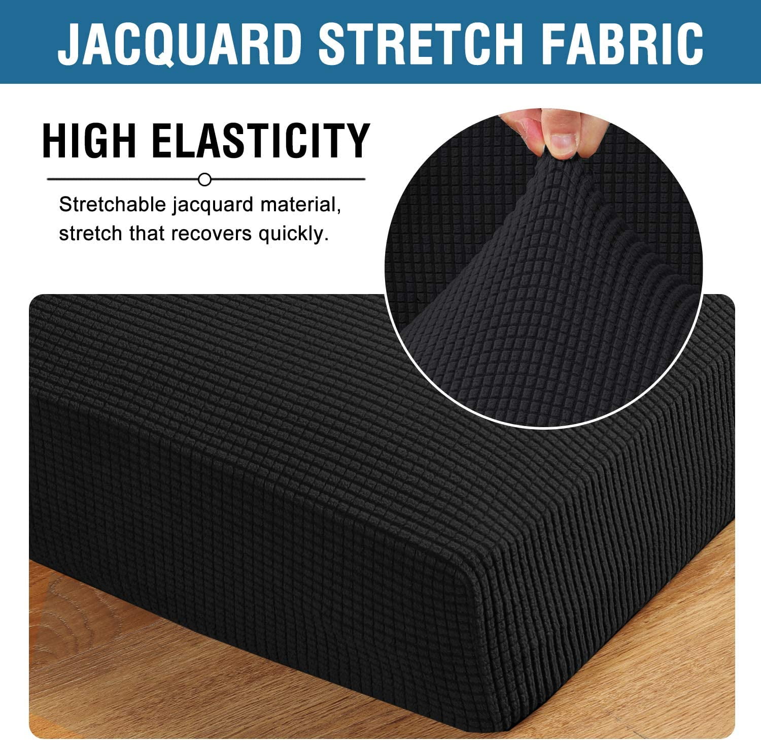 SEase 3 Piece  Sofa Covers  Stretch Individual Seat  Couch cushion covers Slipcover Sets Thick Jacquard Textured Twill Fabric
