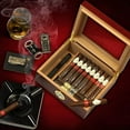 thumbnail image 6 of Mantello Cigars Royal Glass-Top Humidor, Spanish Cedar Interior, 25-50 Cigars, 6 of 7