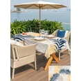 thumbnail image 5 of Outdoor Tablecloth with Umbrella Hole for Patio/Picnic/Party/Camping, Blue Yellow Palm Leaves Waterproof Table Cloth Rectangle Table Cover Washable, Summer Botanical Tropical Leaf (60"x 120"), 5 of 9