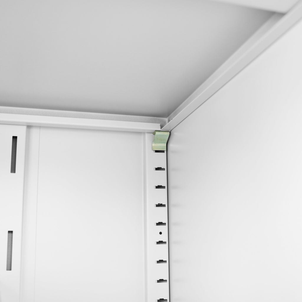 Kepooman Home Office Steel Storage Cabinet with Locker for Garage Pantry, Grey Kepooman Home Office Steel Storage Cabinet with Locker for Garage Pantry, Grey