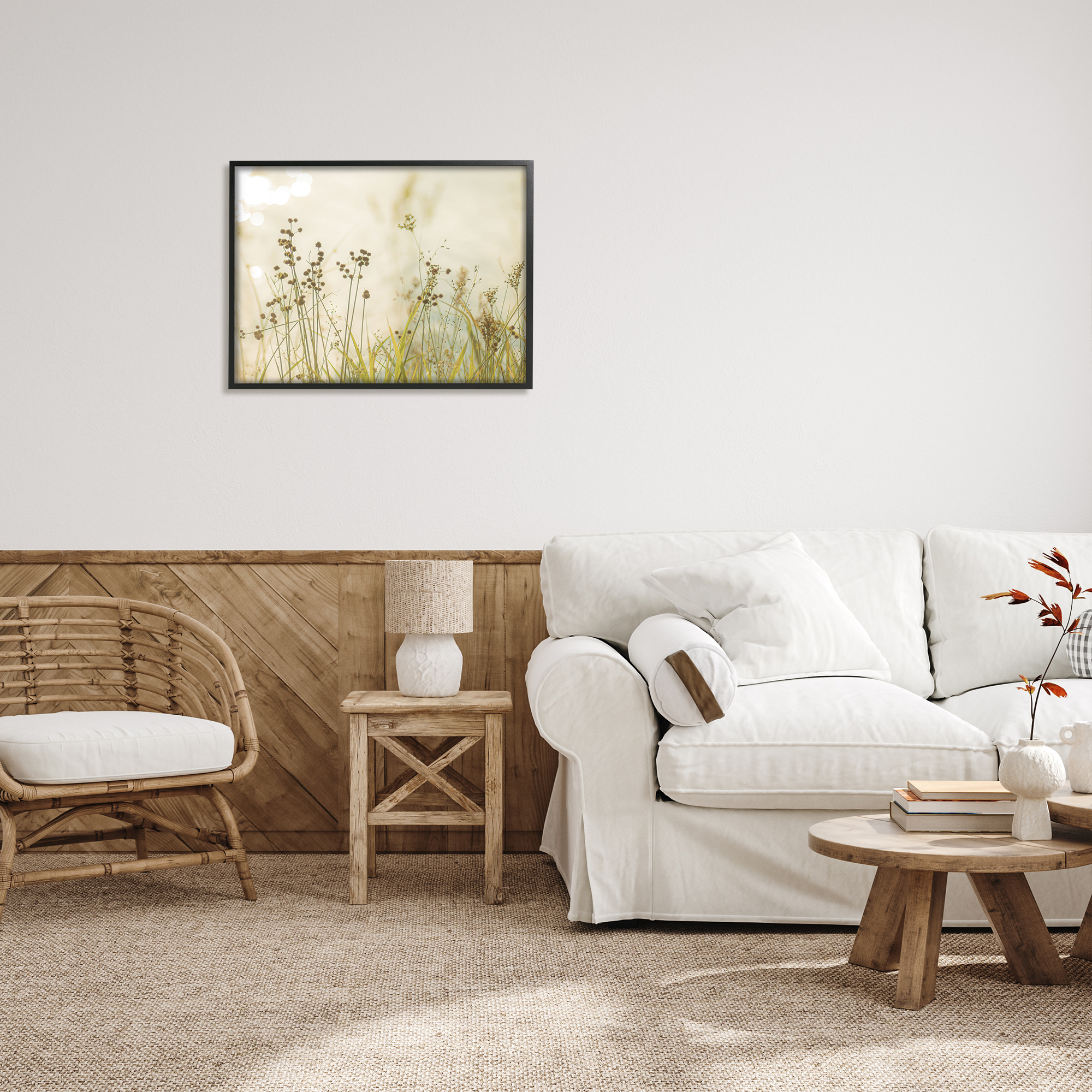 Stupell Industries Rural Country Grasses Botanical & Floral Photography Black Framed Art Print Wall Art, 30 x 24