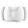 thumbnail image 2 of Auriga Fine Jewelry 10K White Gold 12mm Half Round Wedding Band for Women Size 5.5, 2 of 5