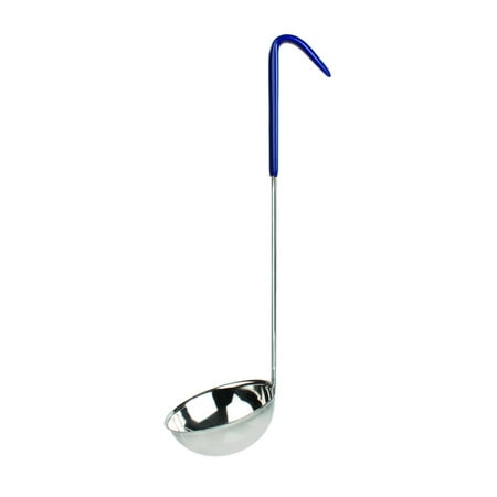 Handle 12 Piece - 8 Oz, One Piece Color Coded Ladle, Blue Handle, S/S, total 12 Counts