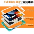 thumbnail image 5 of for iPad 9th/8th/7th Generation 10.2 inch Case, 360 Rotating Shockproof Cover with Stand, Handle, Shoulder Strap, Rainbow Blue, 5 of 7