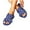 Blue, variant on Large Size Sandals Women's Outer Wear One-line Wave Point Open Toe Beach Sandals