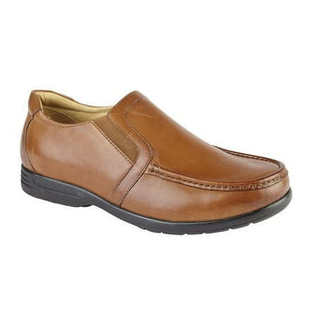 Roamers Mens Leather XXX Extra Wide Twin Gusset Casual Shoe | Walmart ...