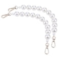 thumbnail image 4 of 2 Pcs 28cm Handbag Pearl Strap Short Handle Replacement Chain Strap Purse Handle, 4 of 9