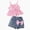 A6 Red, variant on Toddler Girl Clothes Toddler Baby Girl Summer Outfit 9 12 18 24 Months 2T 3T 4T Ruffle Tops With Jean Skorts Cute 2 Pcs Clothes Set