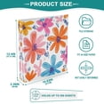 thumbnail image 5 of Orange and Pink Flower Pattern 3 Ring Hardcover Binders 1.5in Round Rings for Letter-Size Folder Paper Organizer Pockets for Office Student Recipe, 5 of 9