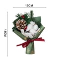 thumbnail image 3 of Ramo de rosas y bayas de Papá Noel hecho a mano con crochet, regalo para amigas y mujeres, perfecto para decoración navideña, decoración del hogar y fiestas, 3 of 5
