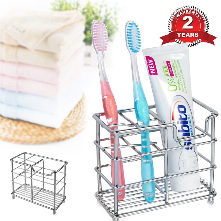 Details about   Stainless Steel Toothbrush Bathroom Stand Toothpaste Toothbrush Holder New 