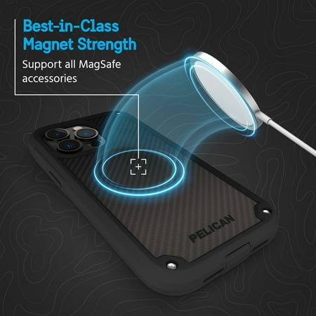 Pelican - Shield Antimicrobial Hardshell Case with MagSafe for Apple iPhone 14 Pro - Black
