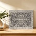 thumbnail image 3 of Canvas Wall Art, Taupe Boho Framed Artwork for Living Room, Farmhouse Classic Floral Pattern Gallery Wrapped Canvas Prints Art Ready to Hang Wall Decor for Bathroom Bedroom, 16"x12", 3 of 9