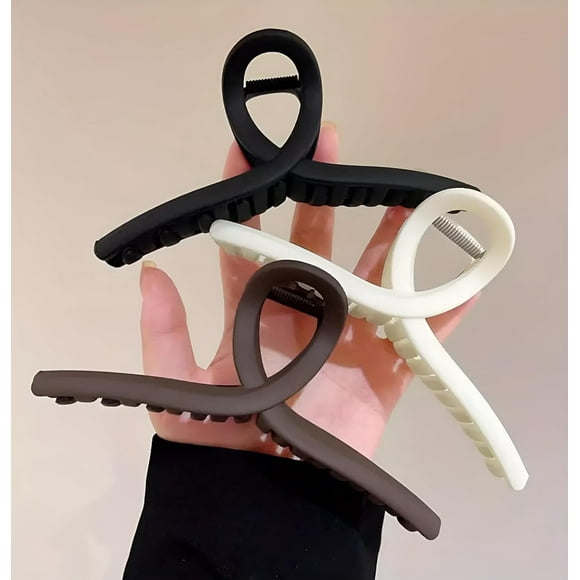 3.5 Inch Hair Claw Clips Large No Slip Big Matte Jaw Butterfly Clip