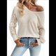 thumbnail image 2 of Camisas de Larga para Mujer, Blusas de Encaje con Cuello en V, Blusas Informales de Negocios, Conjuntos de Moda de Otoño, Ropa Albaricoque XXL, 2 of 9