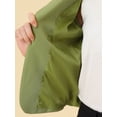 thumbnail image 5 of Chaqueta abierta de la chaqueta del traje de la cosecha del trabajo de la oficina del frente de las mujeres Aguacate Verde-Sólido S, 5 of 5