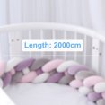 thumbnail image 4 of Almohada de cama trenzada de cuatro hebras con bolas de nudo largo tejidas, tira anticolisión para niños, 4 of 5