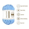 thumbnail image 4 of Crafted by Catherine Plush Chenille Yarn for Knitting, Crocheting and Amigurumi - 2 Pack (8.8 oz / 250g, 152 yards each skein), Electric Blue, Gauge 6 Super Bulky, 4 of 6