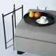 thumbnail image 5 of Buro Mesa de Centro Blanca con Bandeja Mesa Auxiliar de Metal,Negro FurnitureR Moderno, 5 of 6