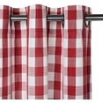 thumbnail image 2 of Eastvita Check Textured Grommet Window Curtain Panels For Living Room Plaid Window Curtain Drapes For Bedroom, Red And White, 37 X 84 Inch, 2 Panels, 2 of 7
