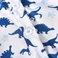 thumbnail image 3 of kaprioy Baby Boy Clothes Baby Boy Formal Short Set Boy Dress Outfits Soft Cotton Dinosaur Print Bodysuit with Bow Tie Newborn Boy Dress Outfit, 3 of 9