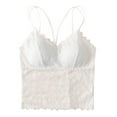 thumbnail image 5 of SNKSDGM Female Womens Tank Tops Fitted High Neck Tank Tops for Women Workout Women's Lace Bra V Neck Camisole Lingerie Slim Shoulder Strap Strapless Slim fit Vest M, 5 of 5