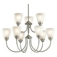 thumbnail image 2 of 43639NIL18 Kichler Lighting Jolie - 9 Light 2-Tier Chandelier - with Transitional inspirations - 28 inches tall by 28 inches wide-Brushed Nickel, 2 of 2
