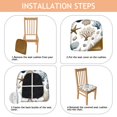 thumbnail image 4 of Coastal Coral Starfish Seat Covers for Dining Room Chairs Set Of 6,Stretch Printed Washable Chair Seat Cover with Elastic Ties and Button,Removable Waterproof Couch Cushion Covers, 4 of 6
