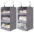 thumbnail image 1 of Organizador colgante GRANNY SAYS para armario con 3 estantes, color gris ceniza, 1 of 7