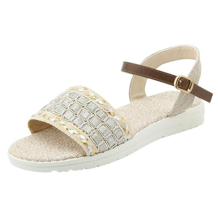 

PEASKJP Summer Sandals for Women Comfortable Women s Flip Flops with Arch Support Platforms Flats Sandals Open Toe Slippers Shoes Casual Sandals for Beach Travel (White 7)