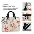 thumbnail image 4 of FORMRS 16" Laptop Bag Carrying Sleeve Case with Handle Travel Shoulder Briefcase, Light Red Starfish, 4 of 8