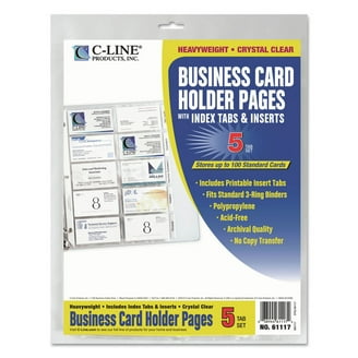 4 pack) Avery Clear Business Card Organizer Pages for 5.5" x 8.5" Mini Binders, Plastic, Pack of 5 (76025) - Walmart.com 4 pack) Avery Clear Business Card Organizer Pages for 5.5" x 8.5" Mini Binders, Plastic, Pack of 5 (76025) - Walmart.com