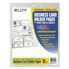Business Card Holder, Poly with Tabs, Holds 20 Cards/Page, 11" x 8-1/2", Pack of 5