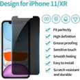 thumbnail image 2 of [3 Pack] Privacy Screen Protector for iPhone 11/iPhone XR Anti-Spy Tempered Glass Film Upgrade 9H Hardness Case Friendly Easy Installation Bubble Free 3D Touch Support [6.1 inch], 2 of 5