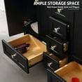 thumbnail image 3 of Modern 60 Inch Bathroom Vanity with Sink Combo, Undermount Double Sink, Black, 3 of 6