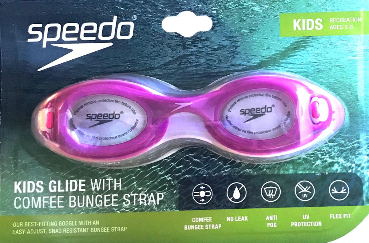 Speedo Jr Kids Goggles Glide Turquoise Fish Bones No Leak Ages 3-8 for sale online 