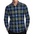thumbnail image 2 of POROPL Mens Plaid Shirts Long Sleeve Button Down Shirts Summer Beach Tropical Party Blouses Tops, 2 of 8
