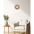 thumbnail image 2 of Reloj de pared SUKYING Gold Sunburst de 25 cm, funciona con pilas, 2 of 7