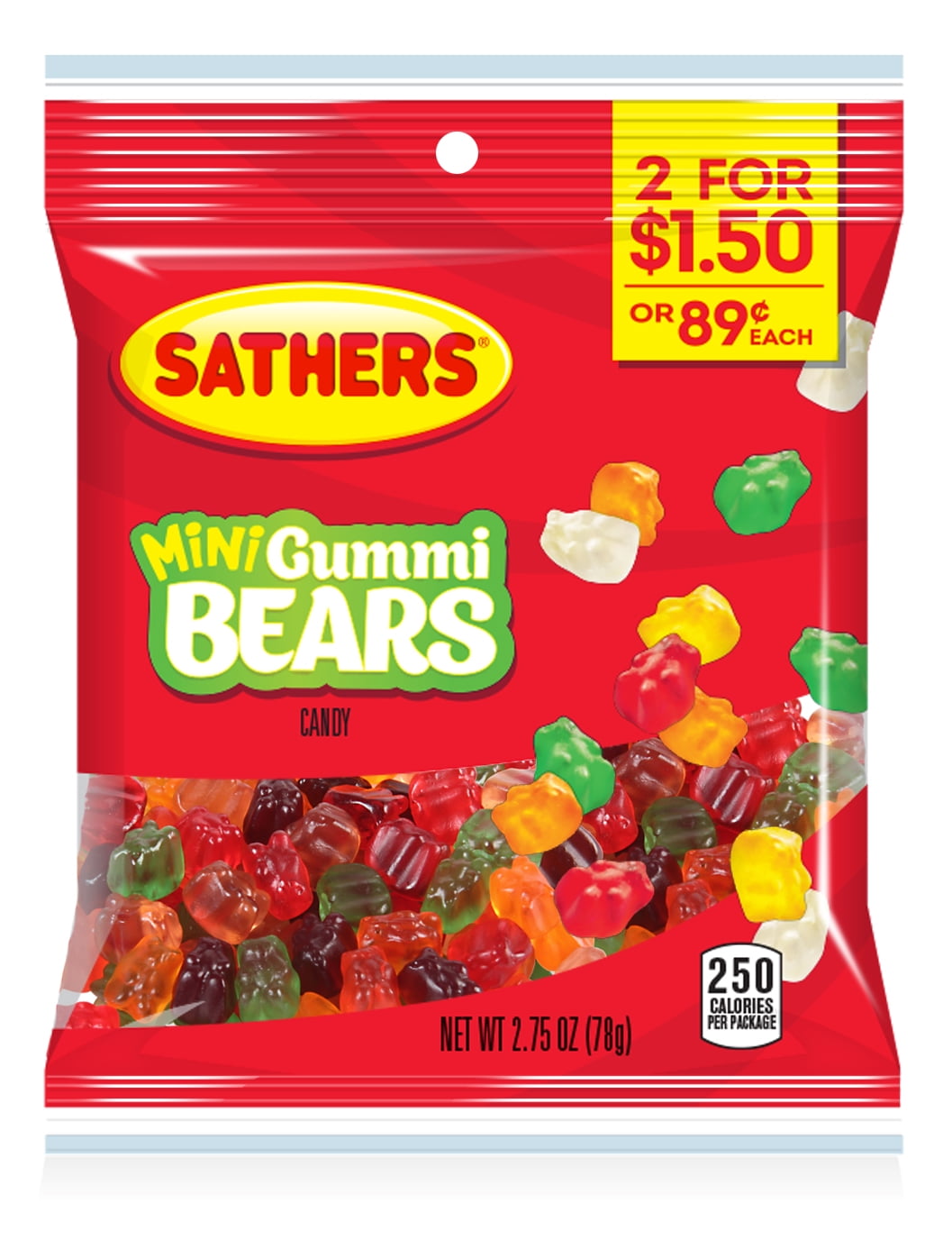 Sathers Mini Gummy Bears, 2.7 Oz
