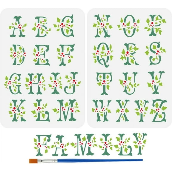 2Pcs 2 Styles PET Hollow Out Drawing Painting Stencils for DIY Scrapbook Photo Album Letter 297x210mm 2pcs/set