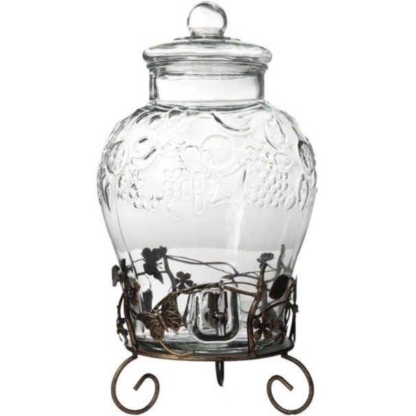 Gibson Home Fruitful Paradise 2.6Gl Glass Beverage Dispenser
